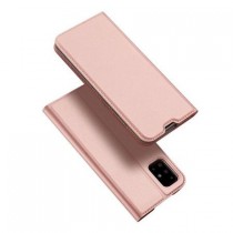 Husa Samsung Galaxy A51 Dux Ducis Flip Stand Book - Rose Gold