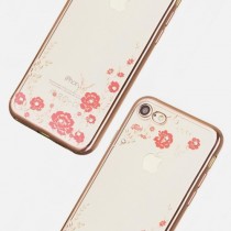 Husa iPhone 7 / iPhone 8 - Bloomy Flower Gold