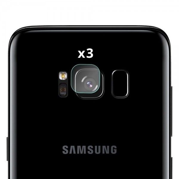 Folie sticla protectie camera Samsung Galaxy S8 Plus - Set 3 bucati