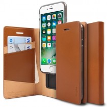 Husa iPhone 7 / iPhone 8 - Ringke Signature Geniune Leather Flip Brown