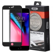 Folie sticla iPhone 7 / iPhone 8 - Remax Caesar Full Screen 3D Curved Glass BLACK