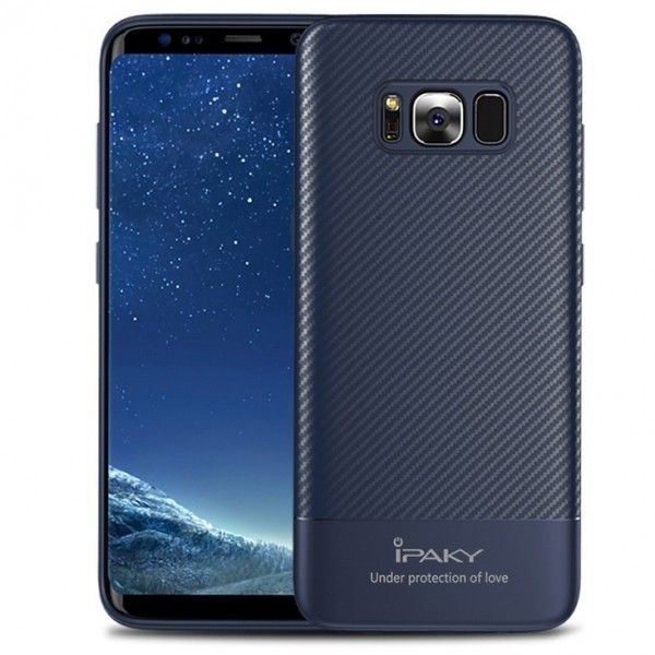 Husa Samsung Galaxy S8 Plus - iPaky Carbon Fiber Blue