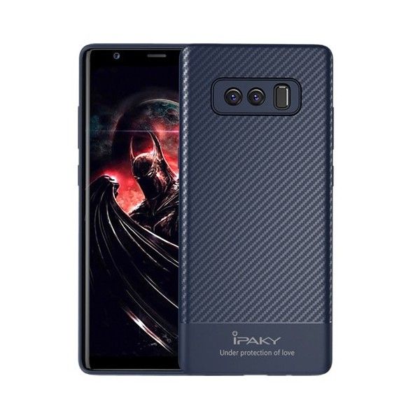 Husa Samsung Galaxy Note 8 - iPaky Carbon Fiber Blue
