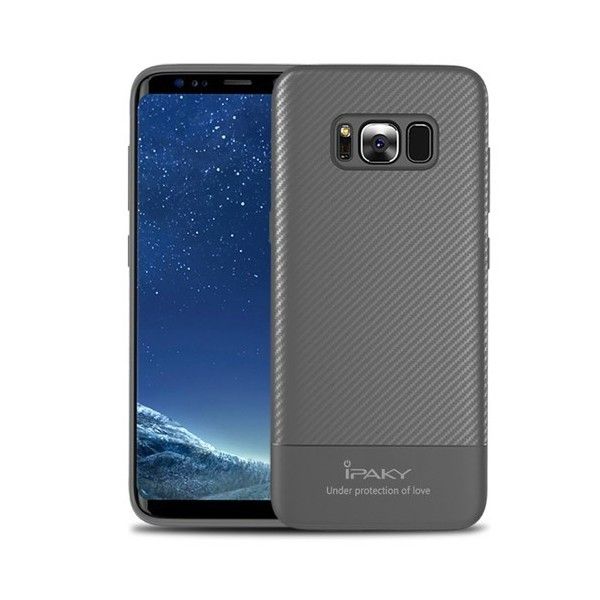 Husa Samsung Galaxy S8 - iPaky Carbon Fiber Grey