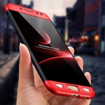Husa Samsung Galaxy J3 2017 - Protectie 360 grade Red/Black