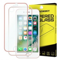 Folie sticla iPhone 7 / iPhone 8 Fata+Spate - Wozinsky Full Screen cu rama aluminiu Pink