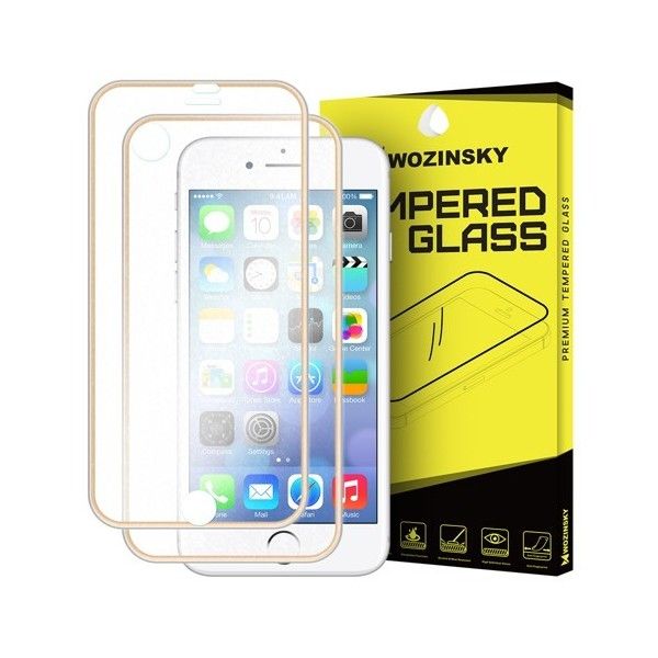 Folie sticla iPhone 7 / iPhone 8 Fata+Spate - Wozinsky Full Screen cu rama aluminiu Gold